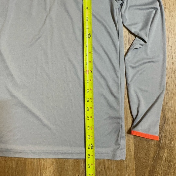 Under Armour Athletic Cold Gear 1/4 Zip Top Youth Large Gray & Orange - Picture 4 of 9